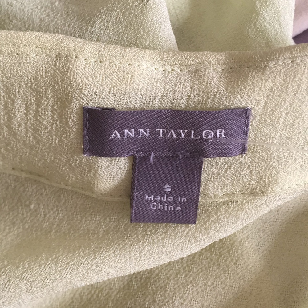 Vintage Ann Taylor 100% Silk Semi Sheer Cap Sleeve Blouse Romantic Elegant Top - Picture 11 of 13